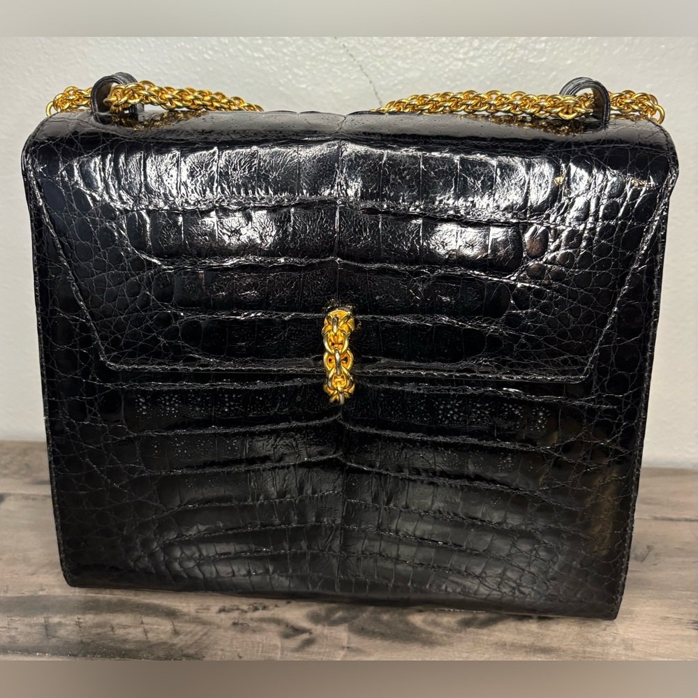 Vintage Paloma Picasso Crocodile Purse with Neiman Marcus tag